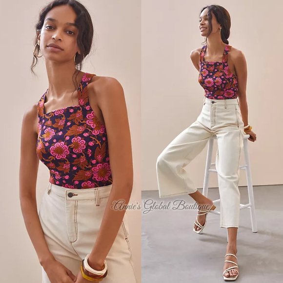 NWT, Anthropologie Seamed Cross-Back Tank Top - Picture 11 of 11